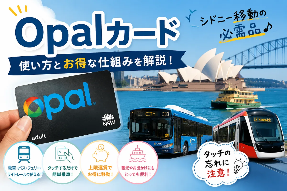 シドニーの公共交通機関完全ガイド【Opalカードの使い方】