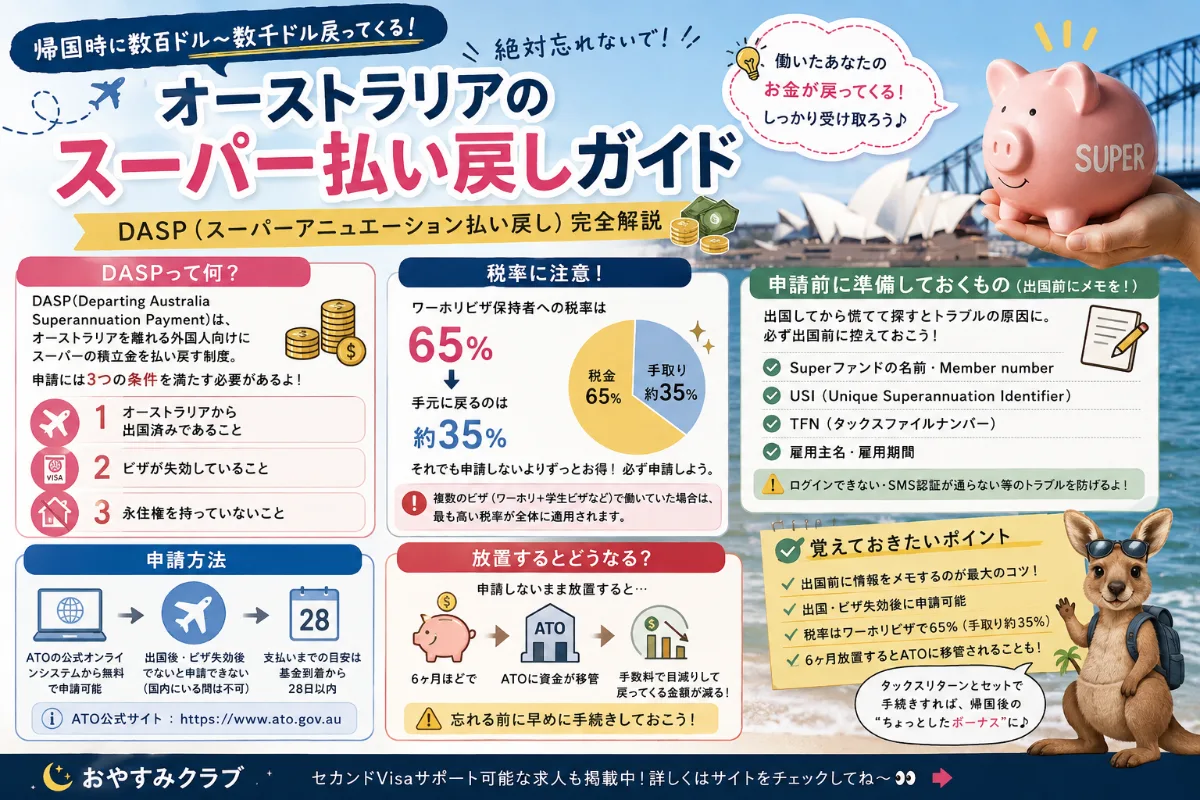 【2026年版】スーパーアニュエーション(DASP)還付ガイド|帰国後に忘れずやること